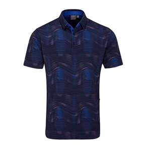 Ping Optic Groove Mens Golf Polo Shirt Navy Multi
